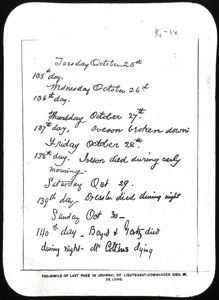 Image of Delong's Journal, Last Page